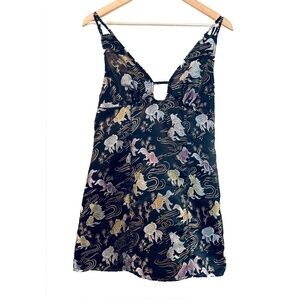 Urban Outfitters mini dress, size medium, black with colorful detailing